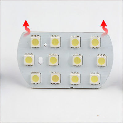 Fabrication de carte de circuits imprimés avec 12 LED à haute luminosité pour la lecture de voiture Ligt prend en charge la prise et la charge