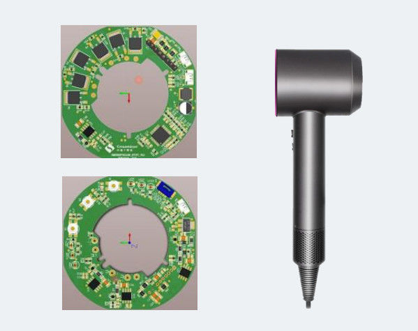 Assemblage de PCB de montage de surface avec IPM de pont complet pour séchoir à cheveux avec FOC non inducteur à haute pression à grande vitesse