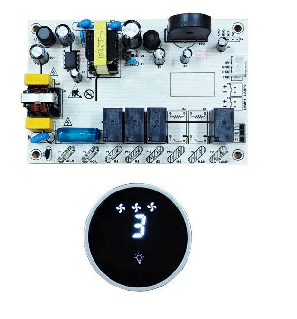 Panneau de commande de commutateur tactile à bouton électronique avec rétroéclairage de la plage de cuisine